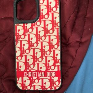 Dior Red and Cream Phone Case
